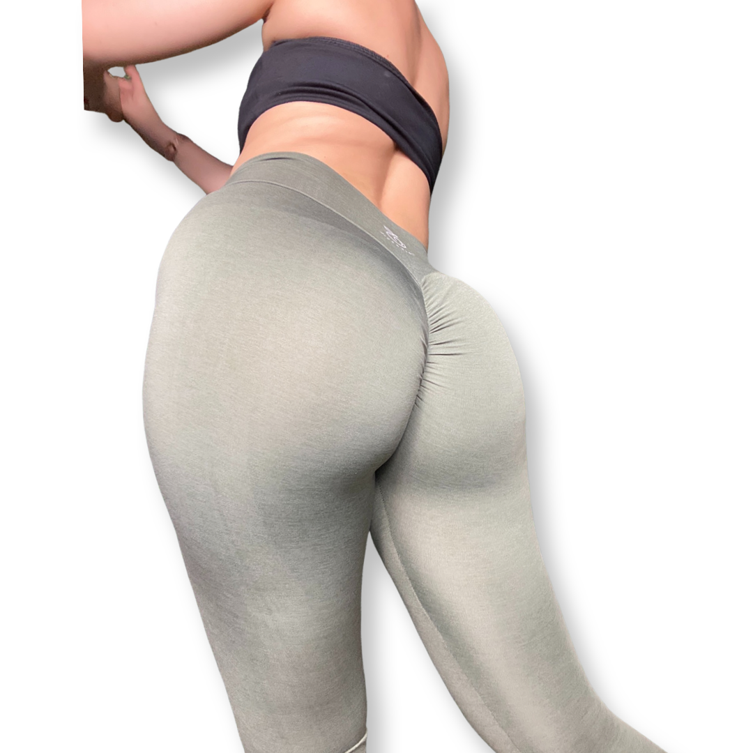 V-cut booty scrunch leggings ( Army Green ) – Fit by Cassie