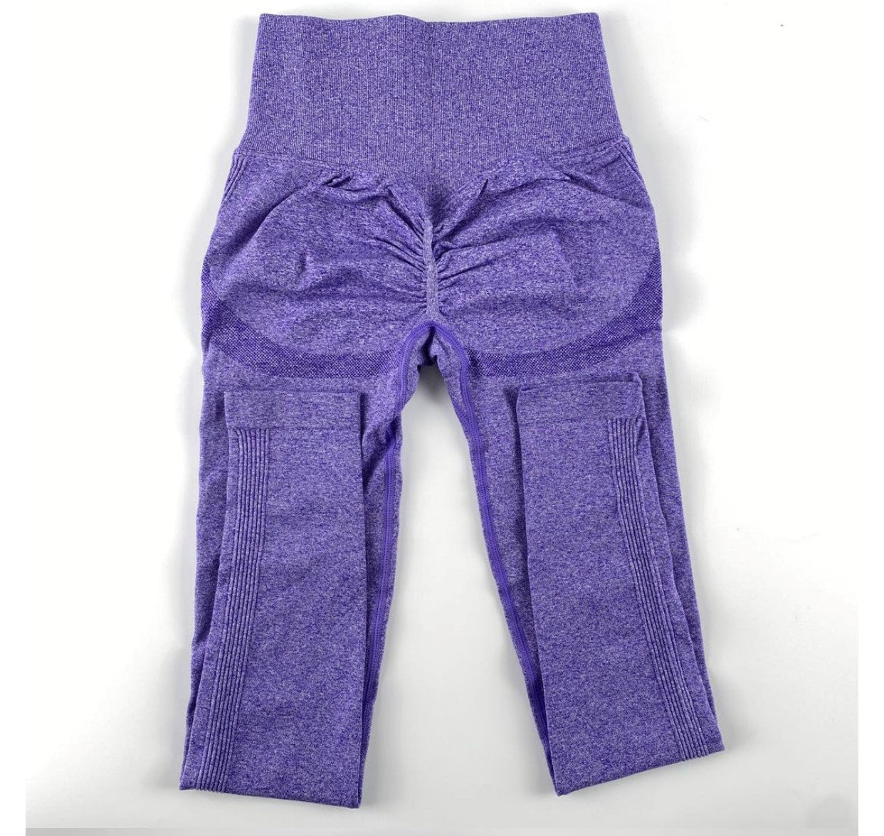 Purple seamless booty scrunch leggings