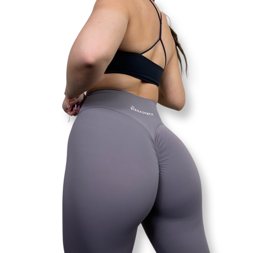 Grey scrunch leggings