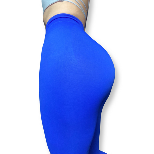 Royal blue booty scrunch seamless leggings